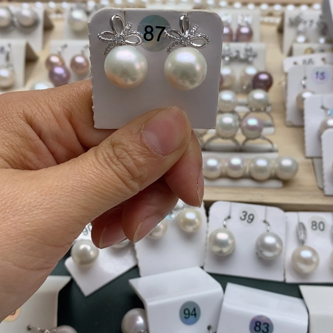 颈饰银S925镶嵌淡水珍珠