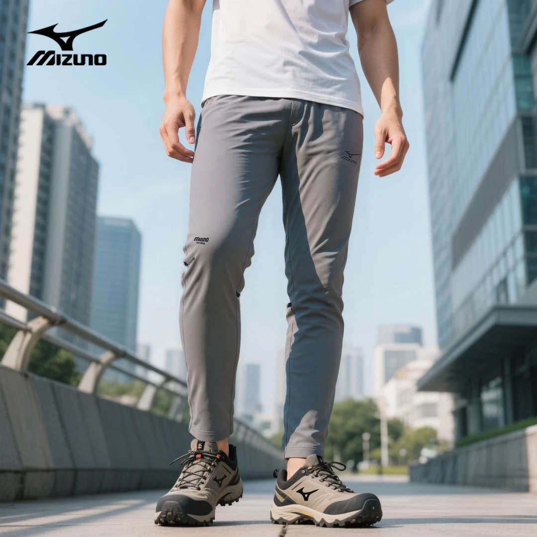 Mizuno/美津浓户外冰丝速干长裤男夏季轻薄透气不闷热弹力直筒裤