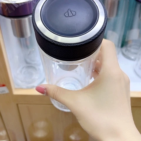 万象玻璃双层V21S，➕杯套