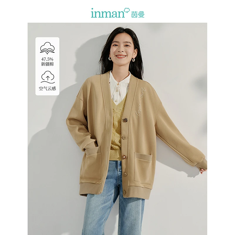 【商场同款新品】茵曼2025春季小个子空气层外套休闲百搭长袖上衣女