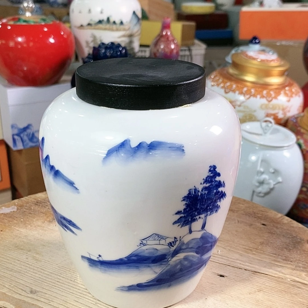 【闪购商品】瓷片陶瓷茶叶罐密封罐
