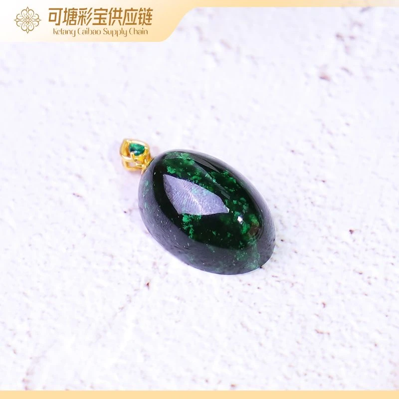 SZ北极玉银扣吊坠20*30mm/WDBS-407/多样性发一件