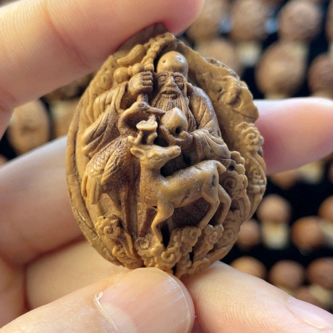 城*。永莲密纯手工雕刻老寿星