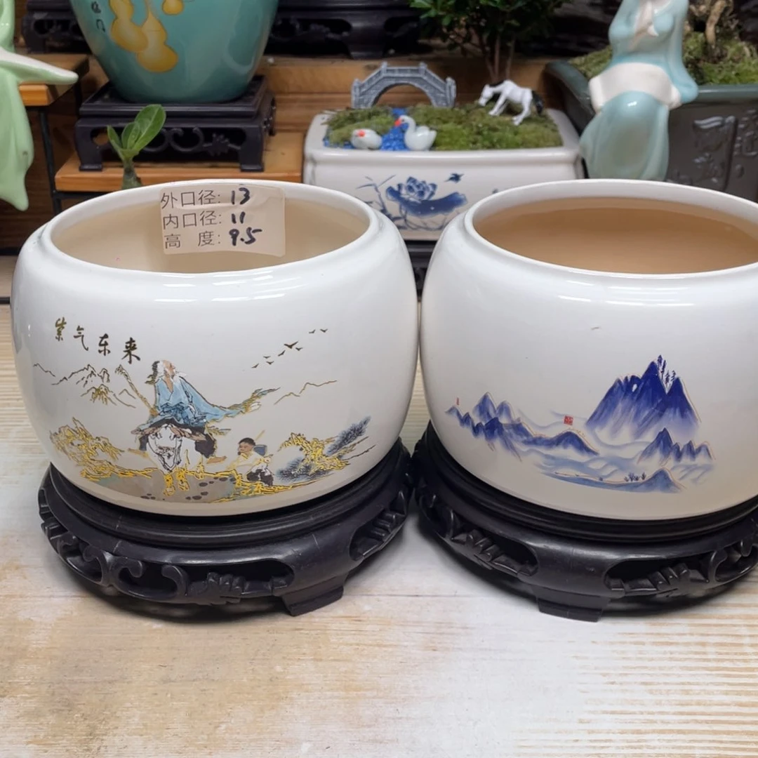 紫砂花盆陶瓷艺术花盆陶瓷