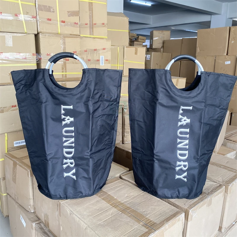 大容量黑色布艺家用脏衣篓脏衣篮 家庭收纳用品收纳篮