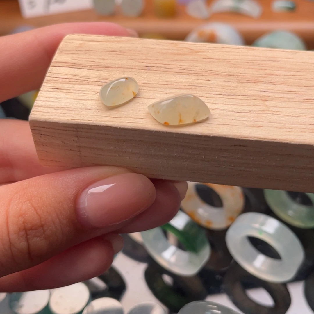 未镶嵌定制翡翠镶嵌做耳环