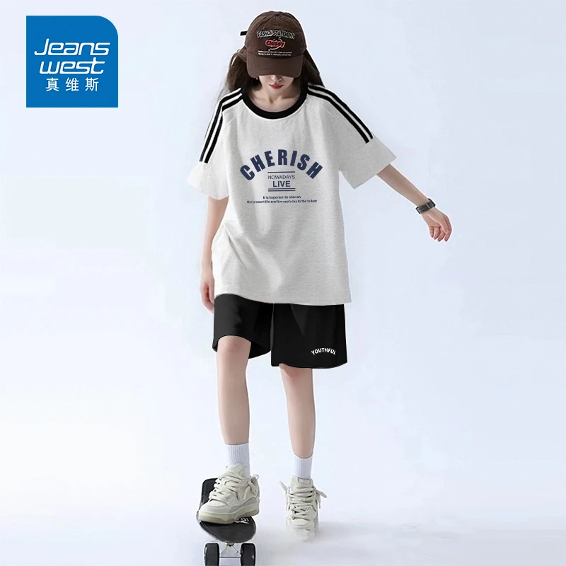 真维斯休闲上衣套装女2025新款爆款洋气小个子宽松一整套ootd穿搭