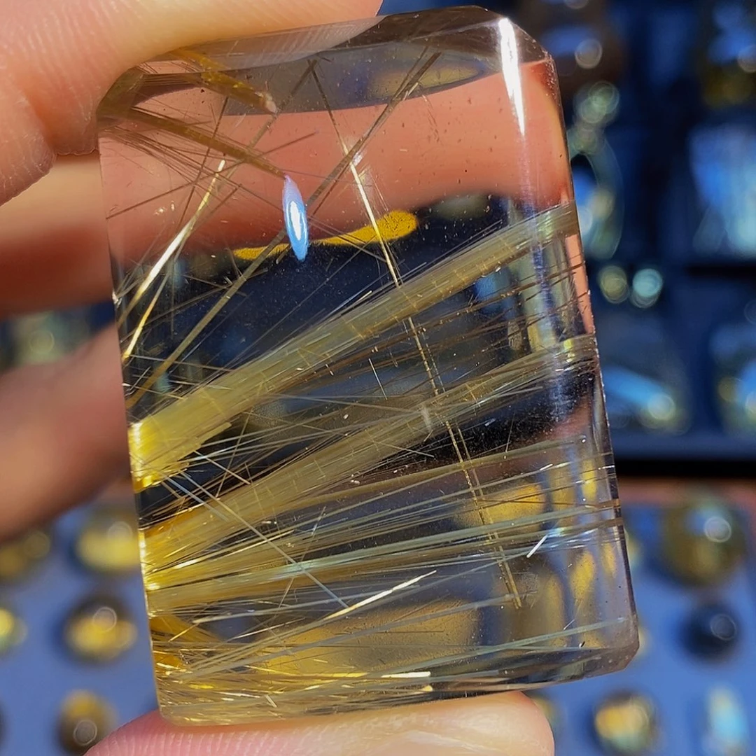 水晶颈饰未镶嵌天然钛晶无事牌吊坠