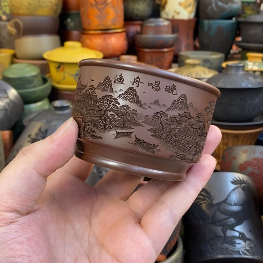 紫砂公道杯宜兴全手工紫砂杯