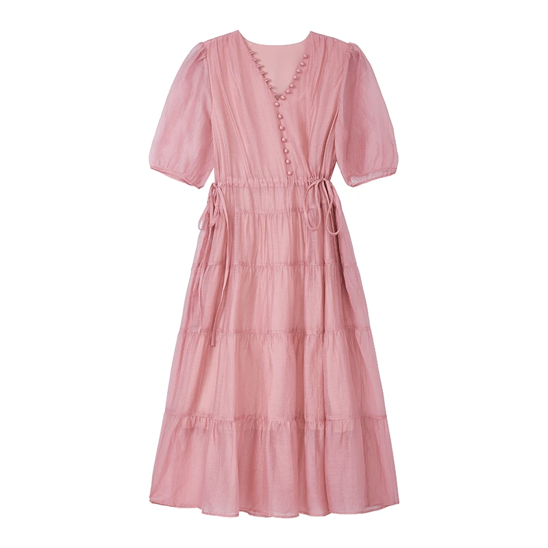 【云云专属】收腰抽绳裙子N2690