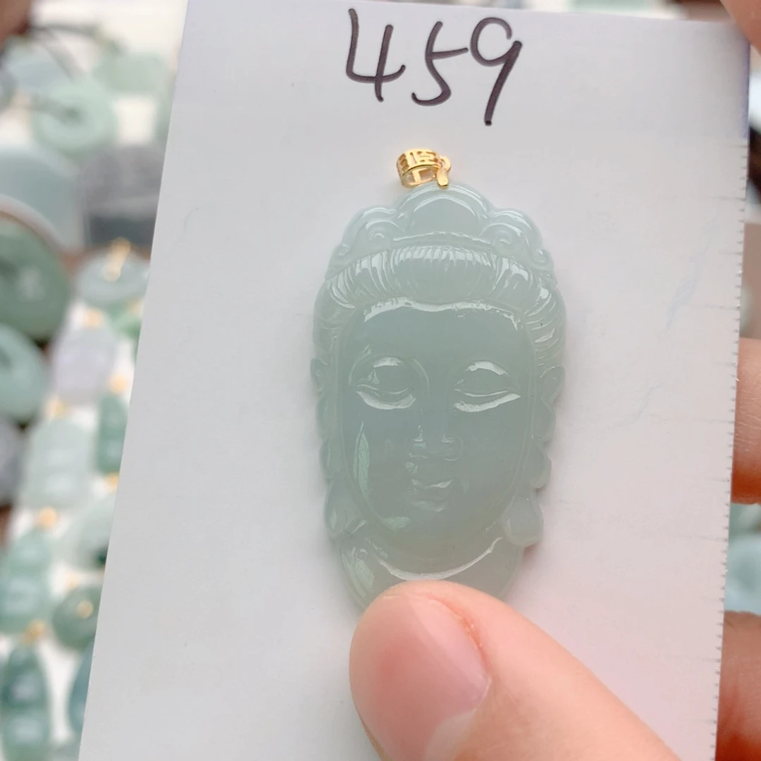 翡翠银S925镀金镶嵌颈饰吊坠