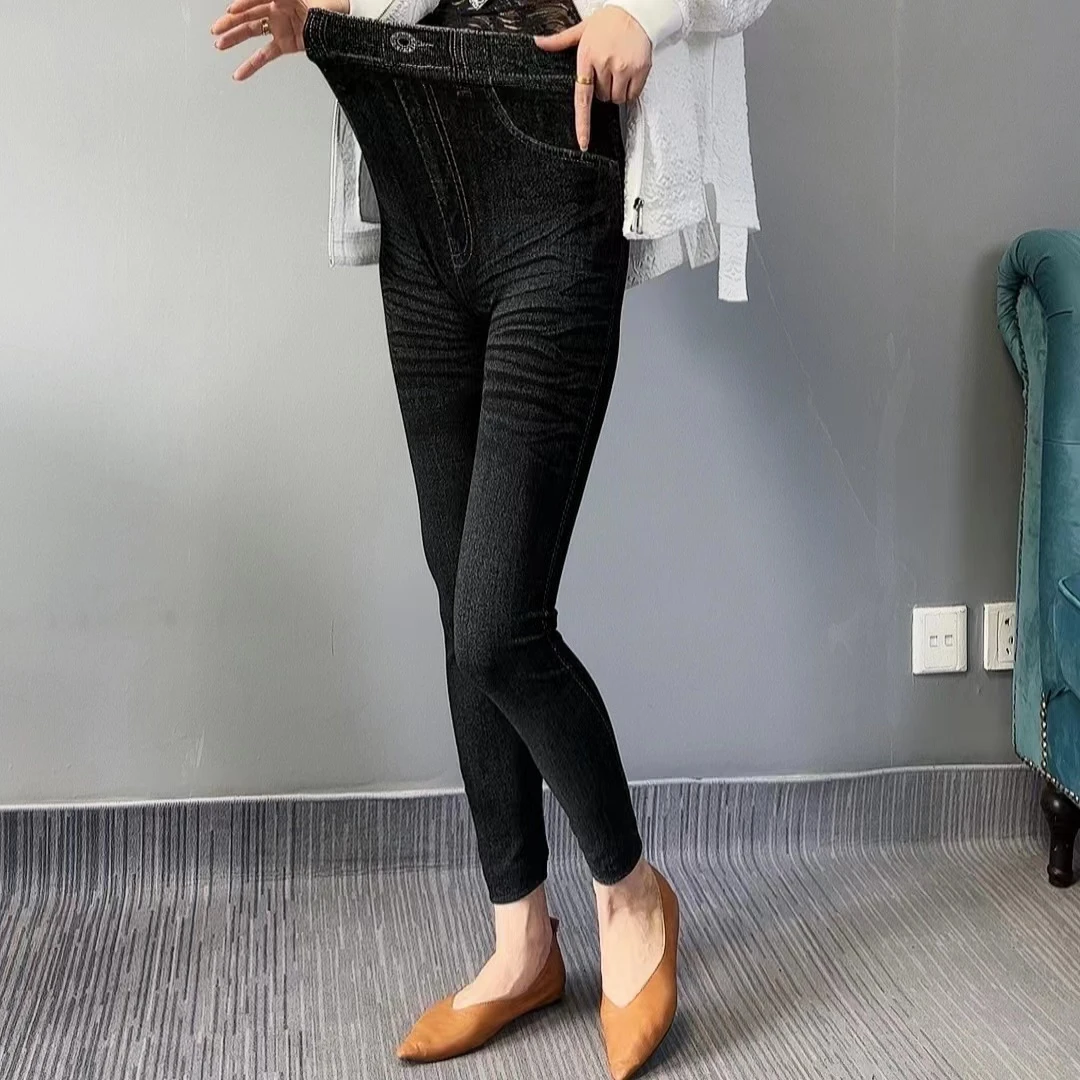 《雪儿宠粉》春款百搭高弹打底裤时尚休闲大码外穿弹力女士休闲裤