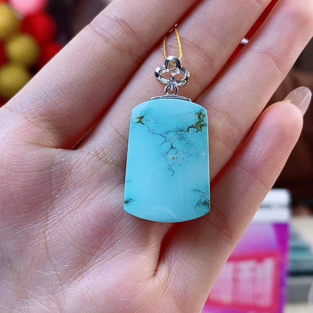 绿松石银S925镶嵌珠宝奇石