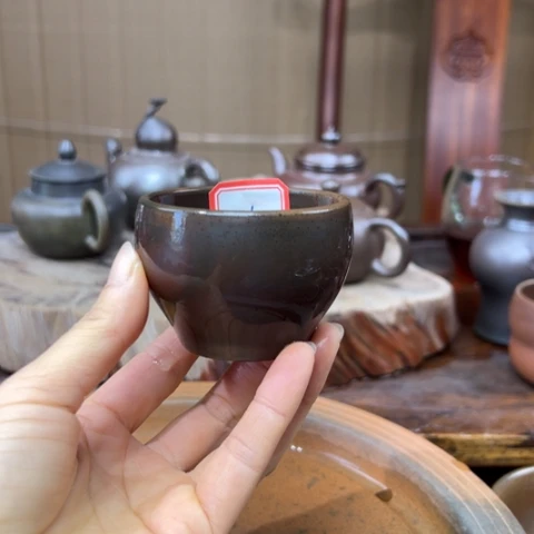 戬谷龙窑坭兴陶柴烧壶1