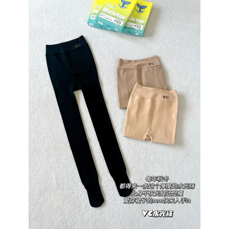 陈七七8606【厚款】200G女士网红显瘦加绒百搭水光袜