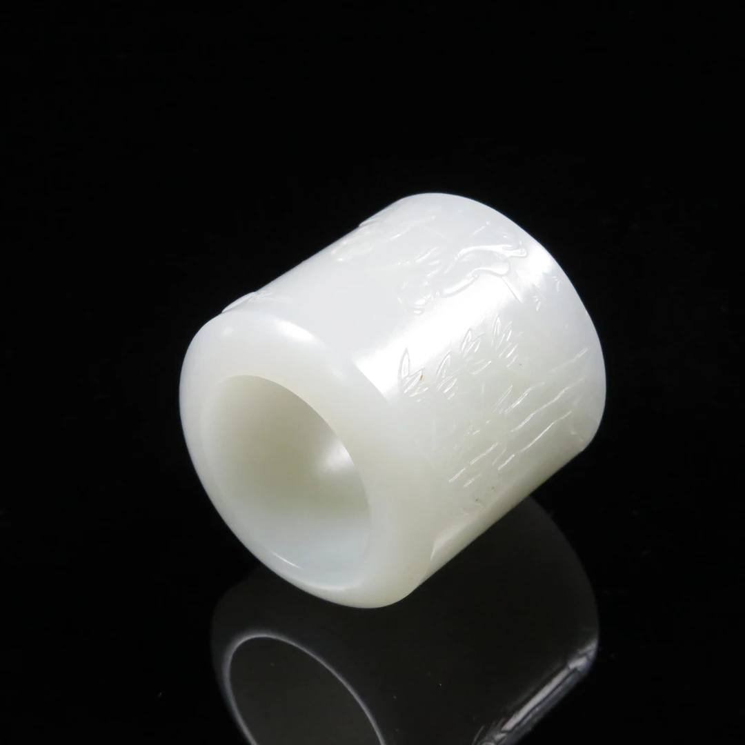 清代文人玉扳指/HY586583/和田玉/槐荫山房