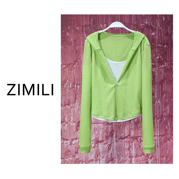 【亮哥欧货女装】冬季热感螺纹《浅草绿》高弹显瘦打底上衣8161-A4