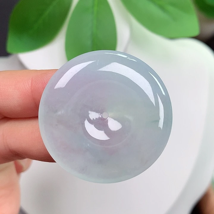 翡翠未镶嵌颈饰平安扣 35.3x5.6mm