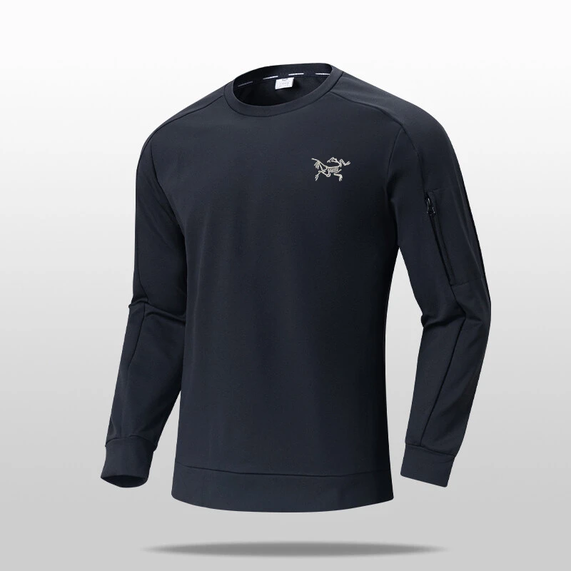 【清仓折扣】刺绣鳥家男士运动卫衣秋季户外圆领打底衫休闲长袖T恤