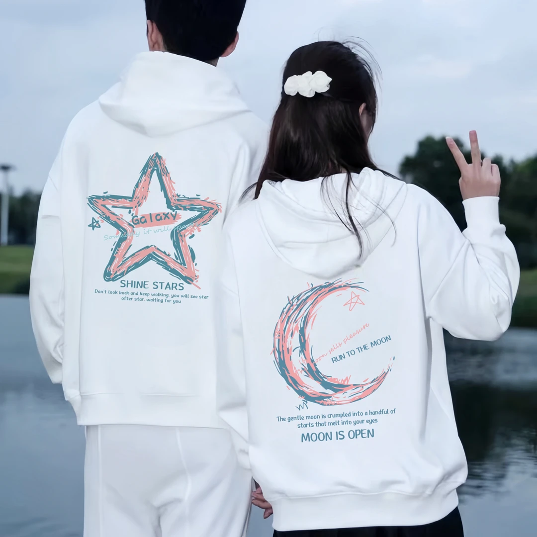 《ol两件装》秋季秋款情侣装卫衣新款网红潮牌外套一男一女