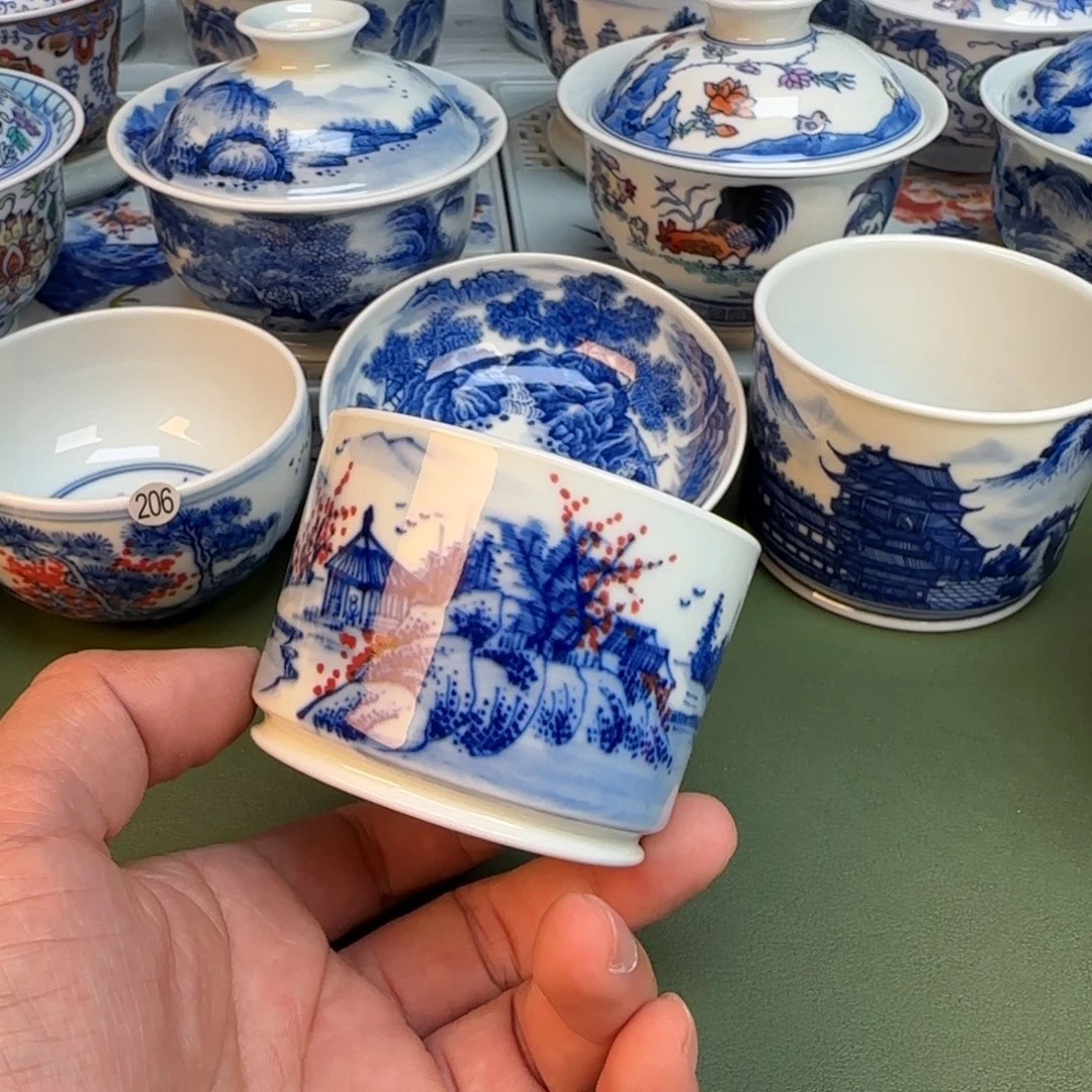 纯手工纯手绘茶具石头216