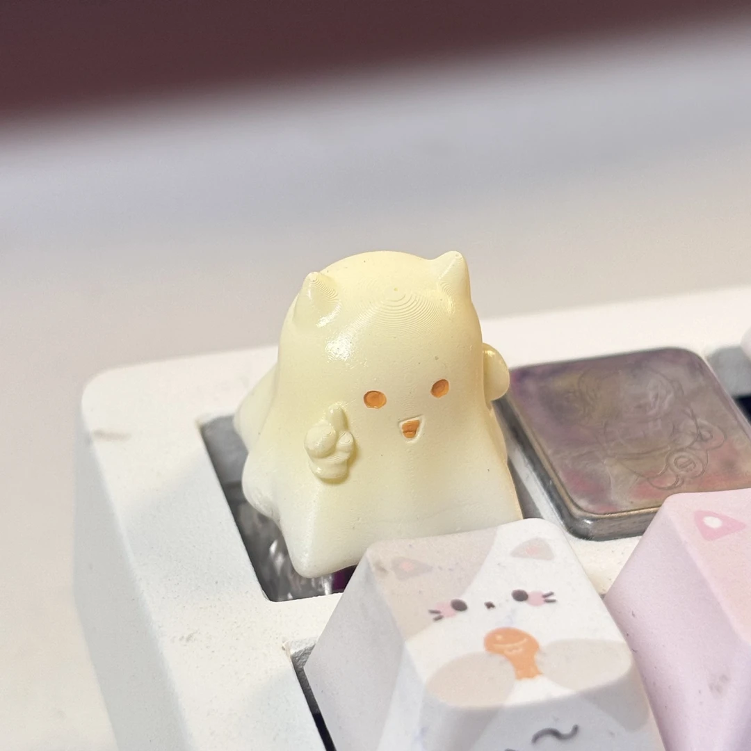 【奶黄渐变幽灵】芝麻定制个性键帽