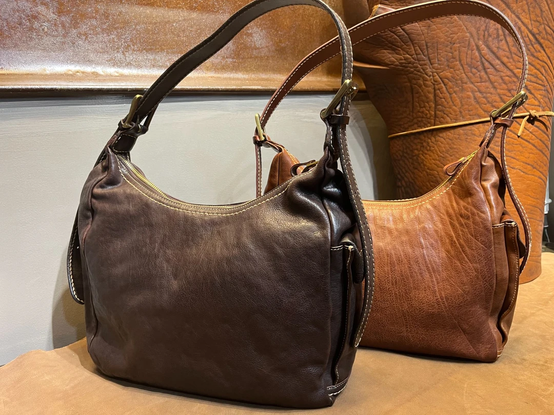 制道手工皮具重工洗水百搭单肩斜挎包通勤包