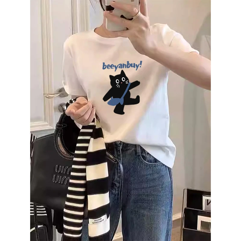 2025新款常规正肩女t恤短袖时尚休闲百搭减龄上衣打底衫夏季外穿