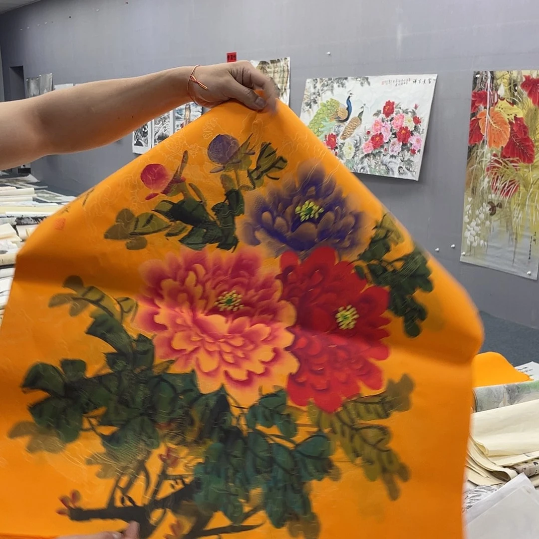 国画纯手工制作的