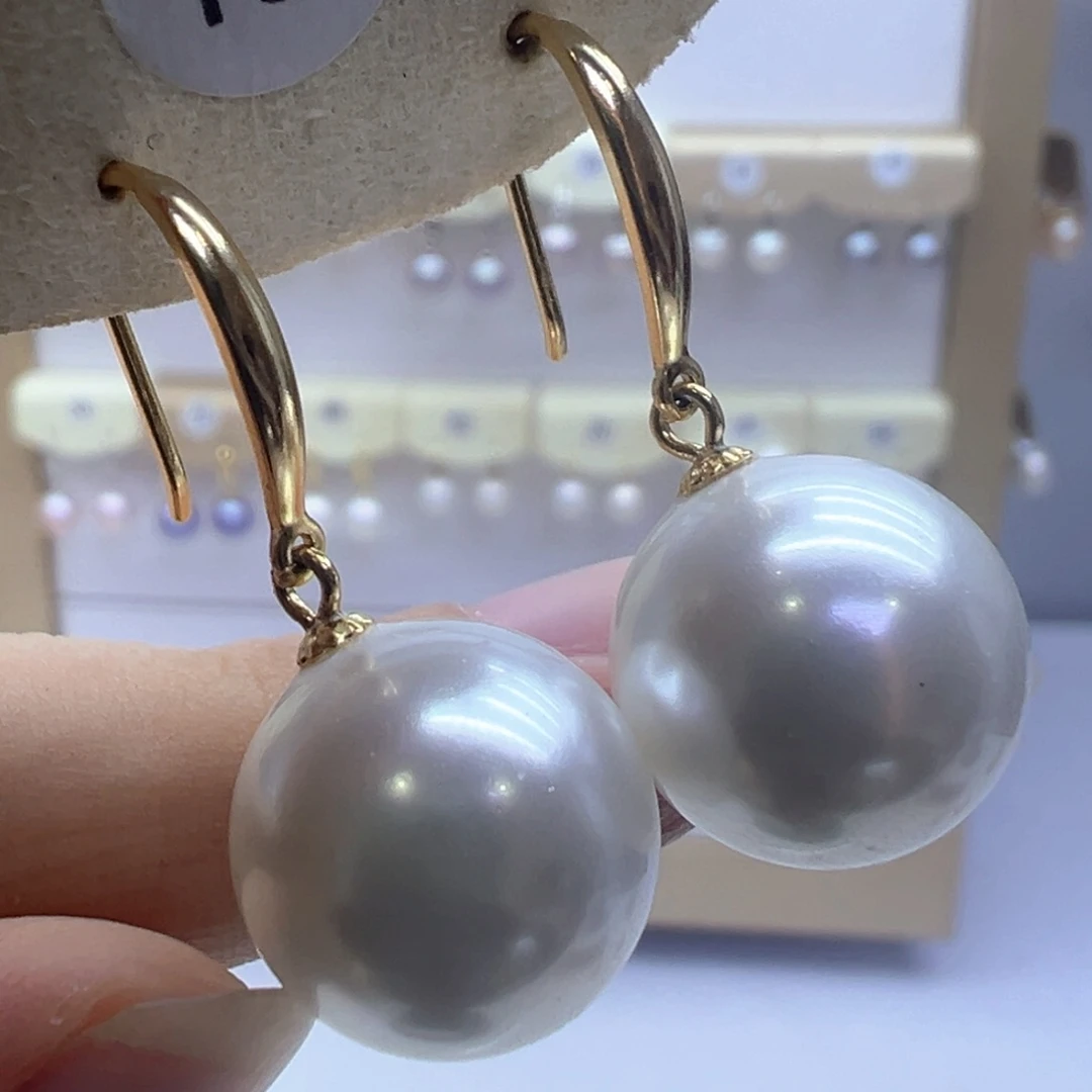 银S925镶嵌淡水珍珠耳饰