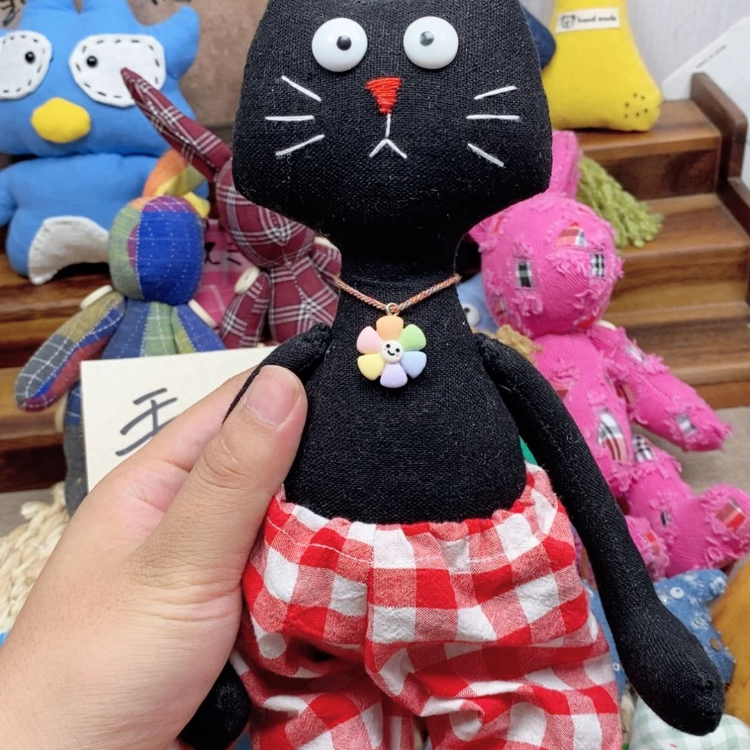 大黑猫摆件一套用