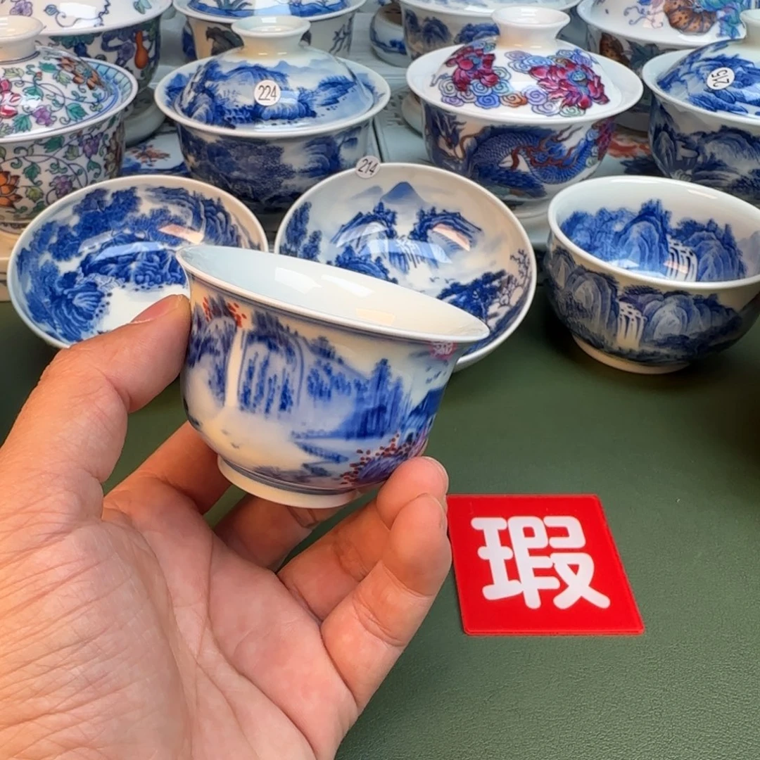 纯手工纯手绘茶具石头开片242