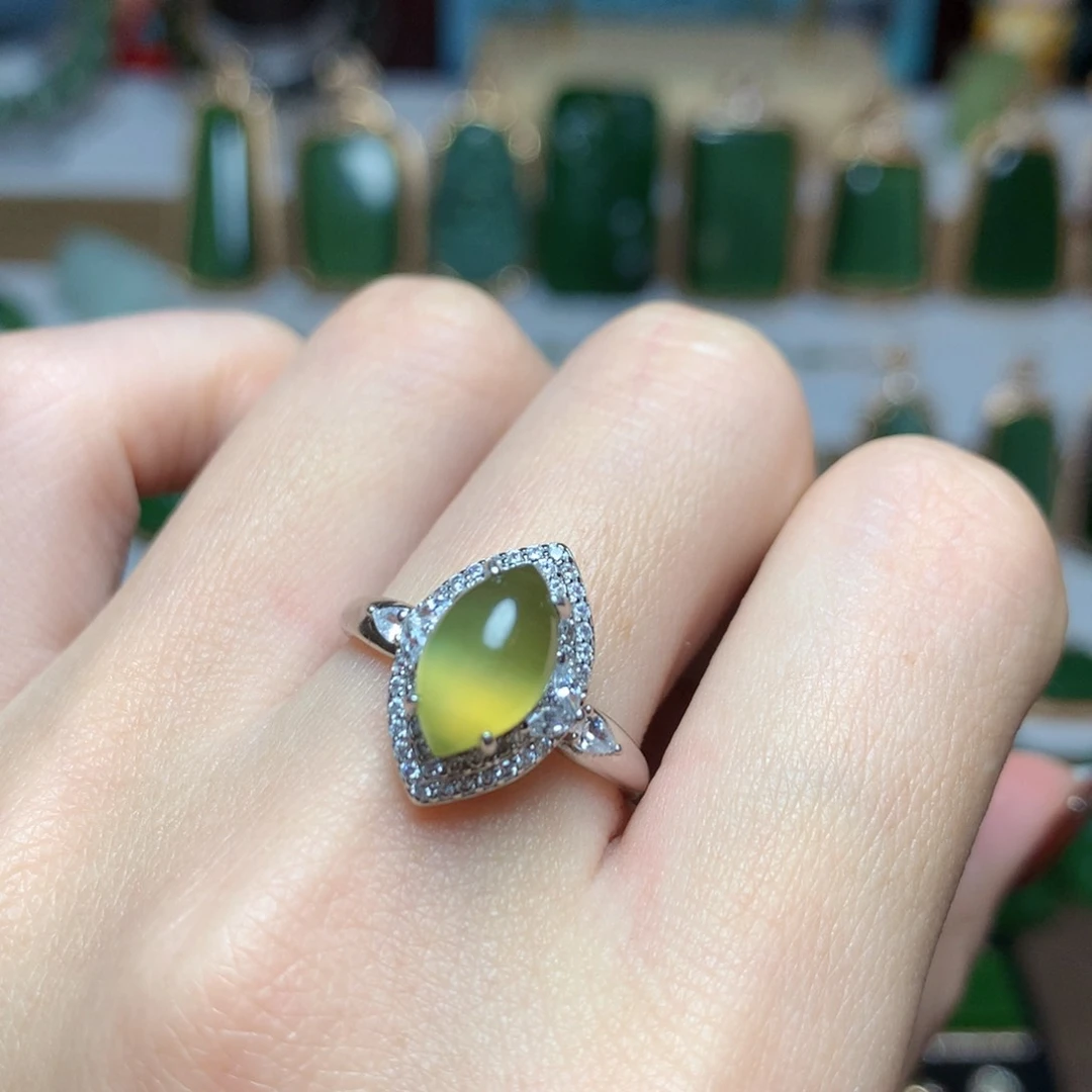 和田玉（碧玉）戒指未镶嵌