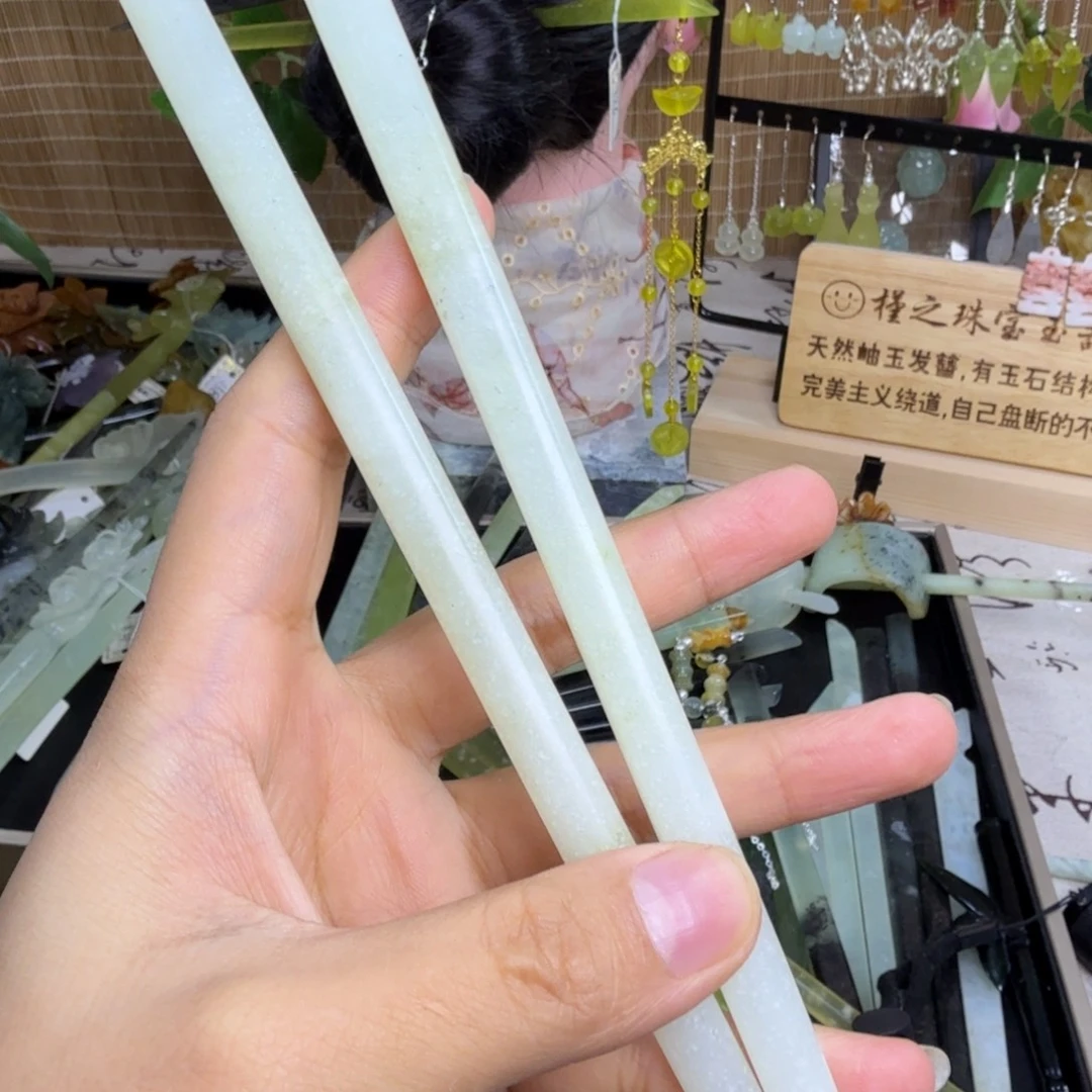 蛇纹石玉未镶嵌发饰8