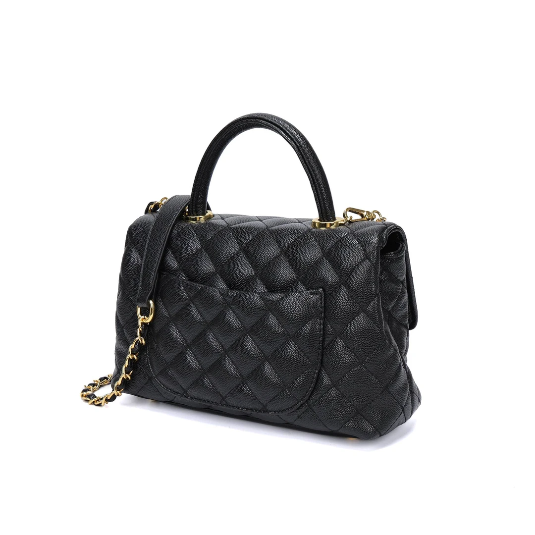 轻奢小众黑色菱格时尚女士单肩斜挎包