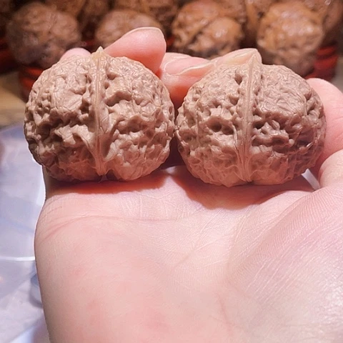 把件文玩核桃肉丸子带彩41