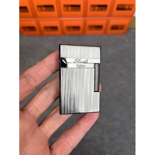 高端朗声黑拉丝西装暴徒充气打火机（不带气）