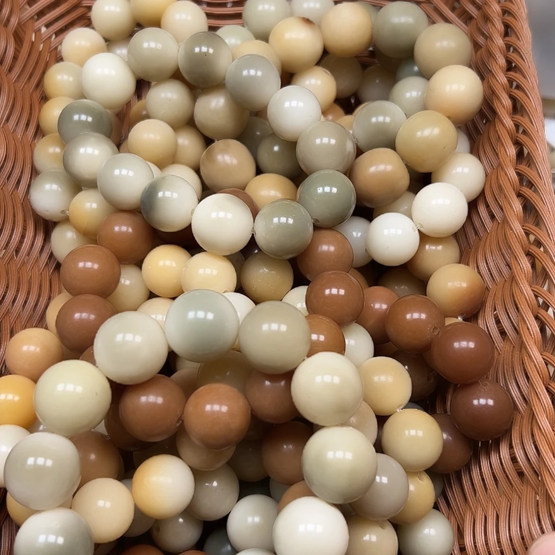 手串菩提根/象牙果20条圆珠瑕疵