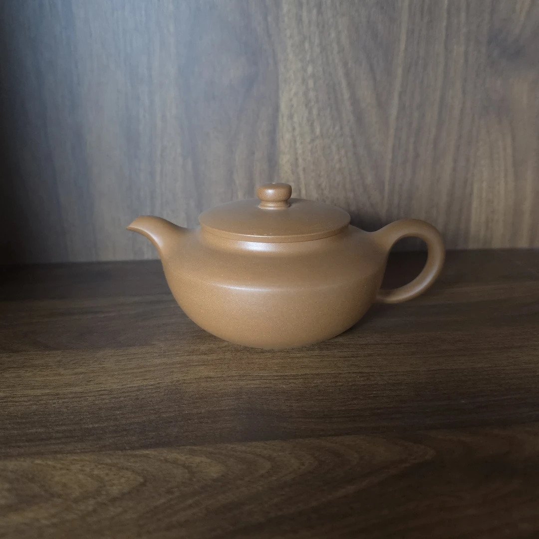 【云水堂—紫砂】原矿绿泥320ml汉扁紫砂壶