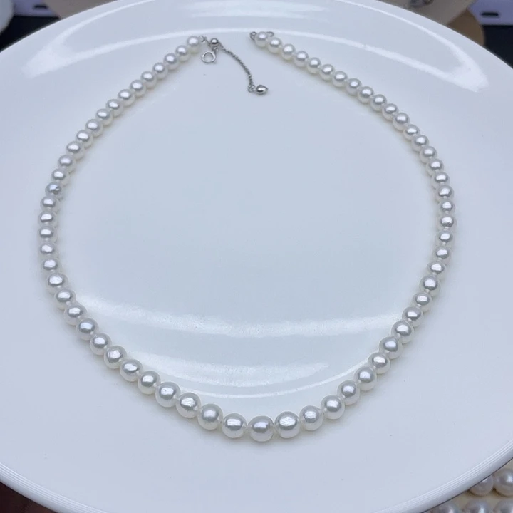 淡水珍珠颈饰银S925镶嵌