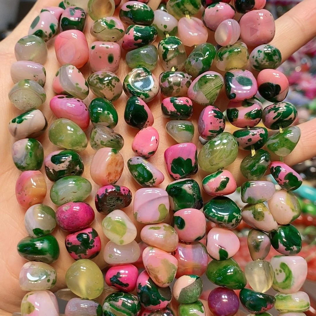 散珠玛瑙/玉髓异形玛瑙一条