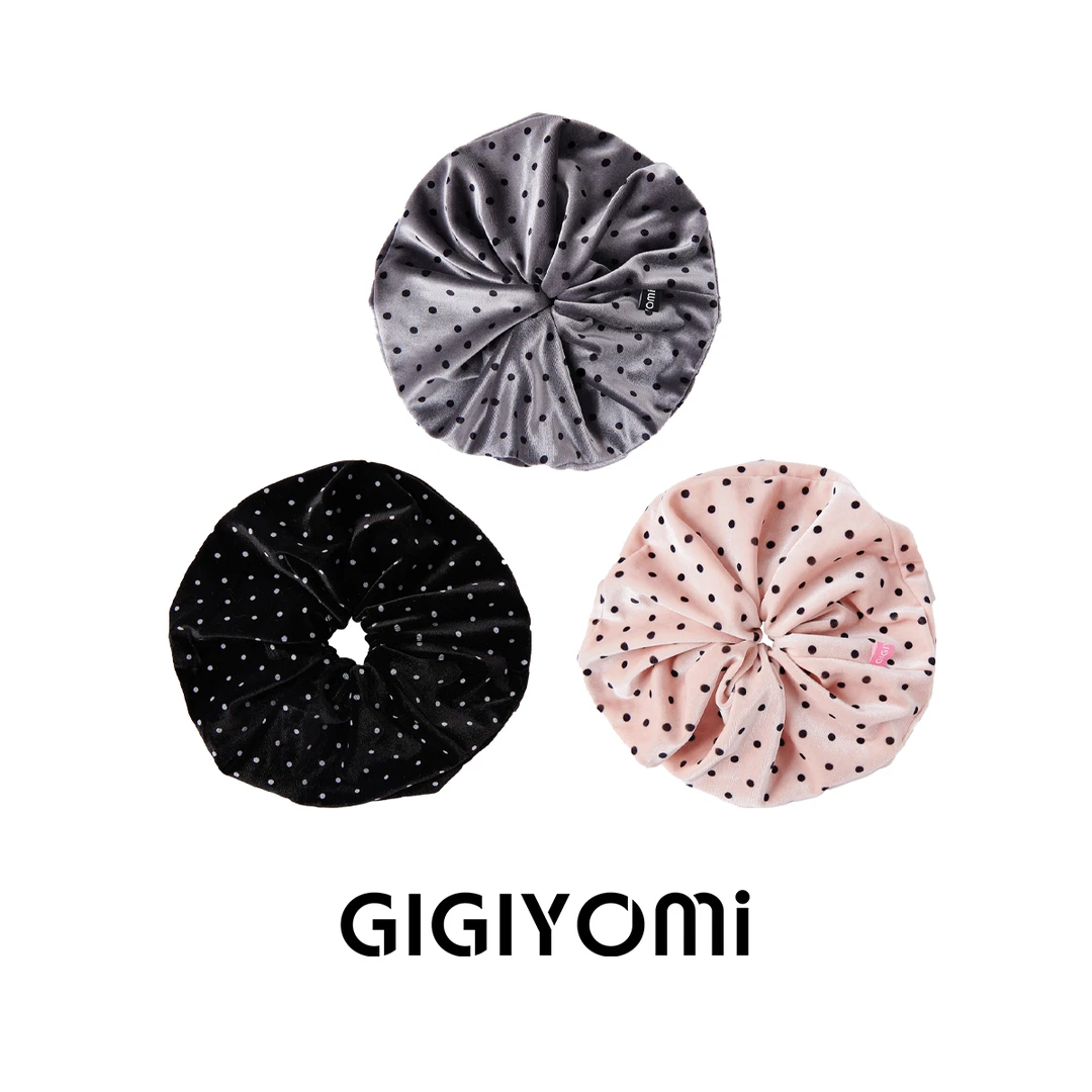 GIGIYOMi韩国原创设计【智系微糖】多色波点丝绒发圈复古发饰