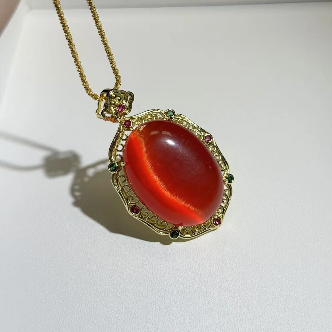 SS轻奢精美猫眼吊坠SJ121配链子