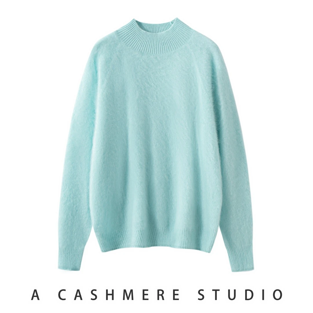 【云感拉绒】康纱半高领云感拉绒怕冷星人放心入半高领羊绒衫