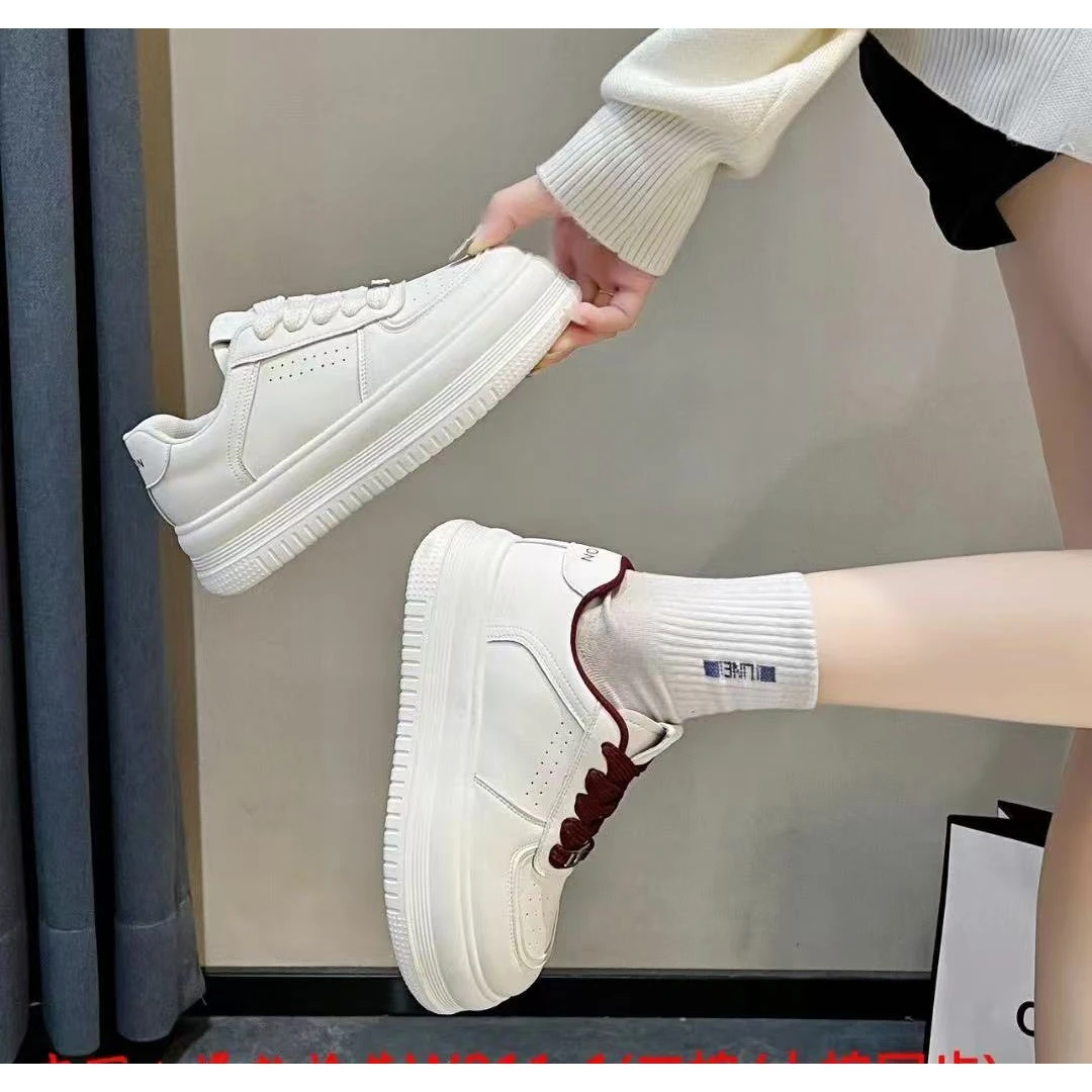 厚底冬新款加绒保暖圆头轻便百搭舒适休闲板鞋W011-2(加绒)