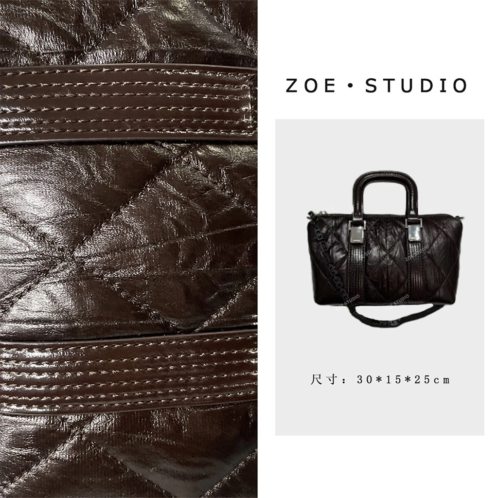 【佐伊甄选】ZT-D7116-酱咖时尚简约通勤休闲韩版气质托特包夏季