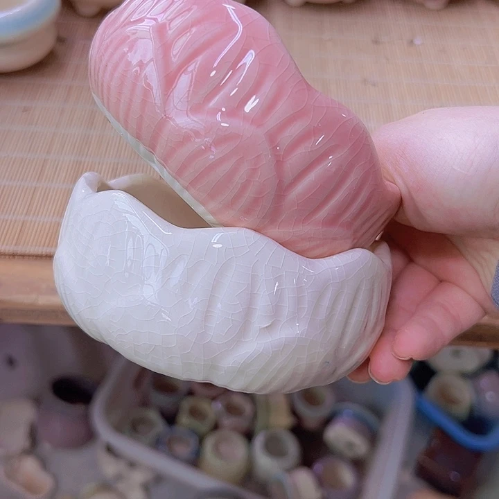 陶瓷花盆当场满12包邮