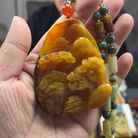 岫玉挂件未镶嵌挂件