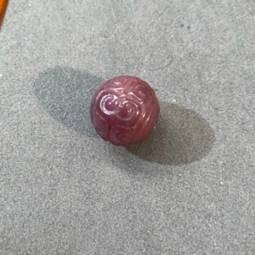 【亏米清仓】18mm浅紫色雕刻回纹圆珠228