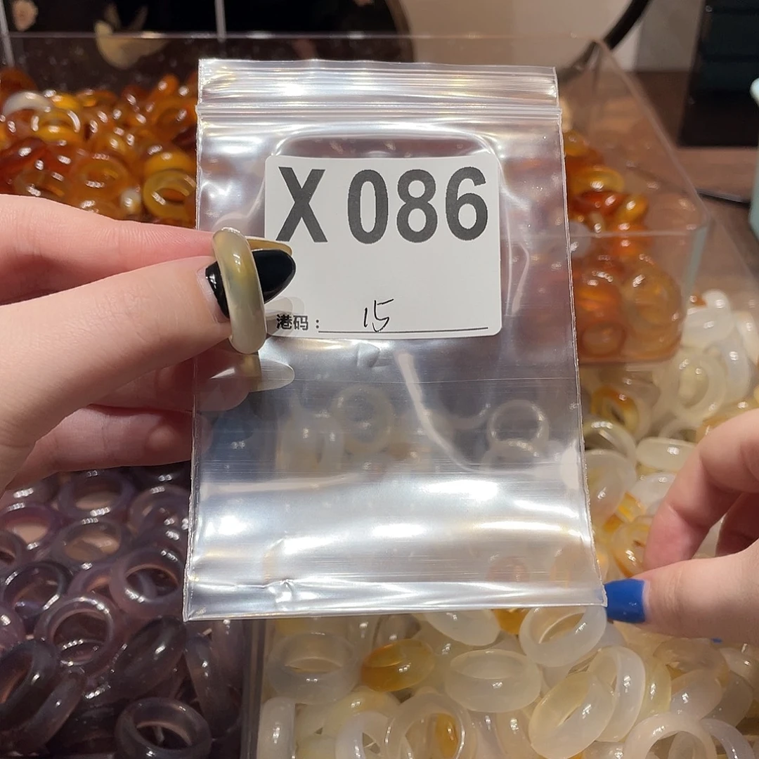 玛瑙/玉髓未镶嵌戒指086